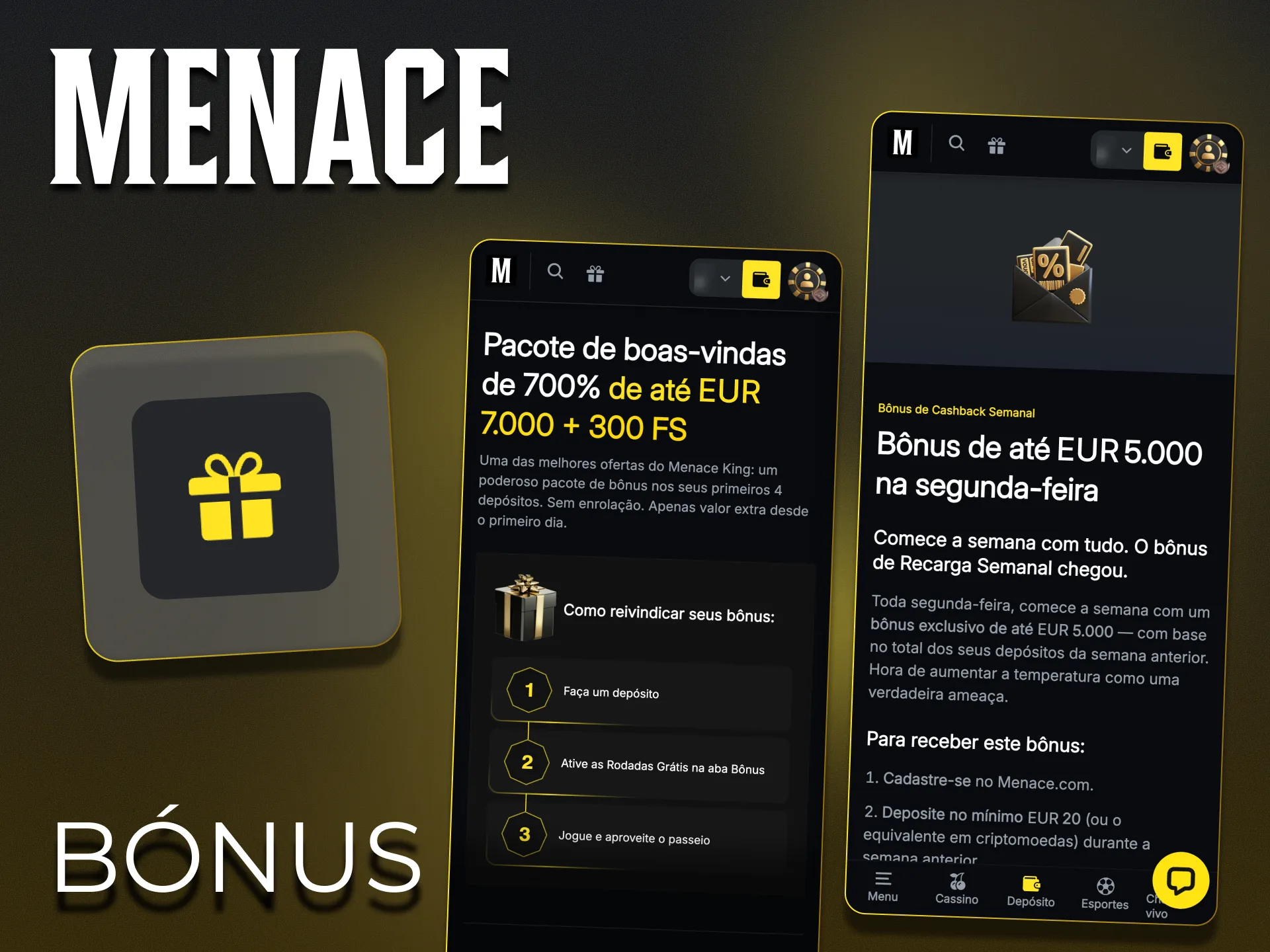 Todos os bónus do Menace King também estão disponíveis na aplicação.