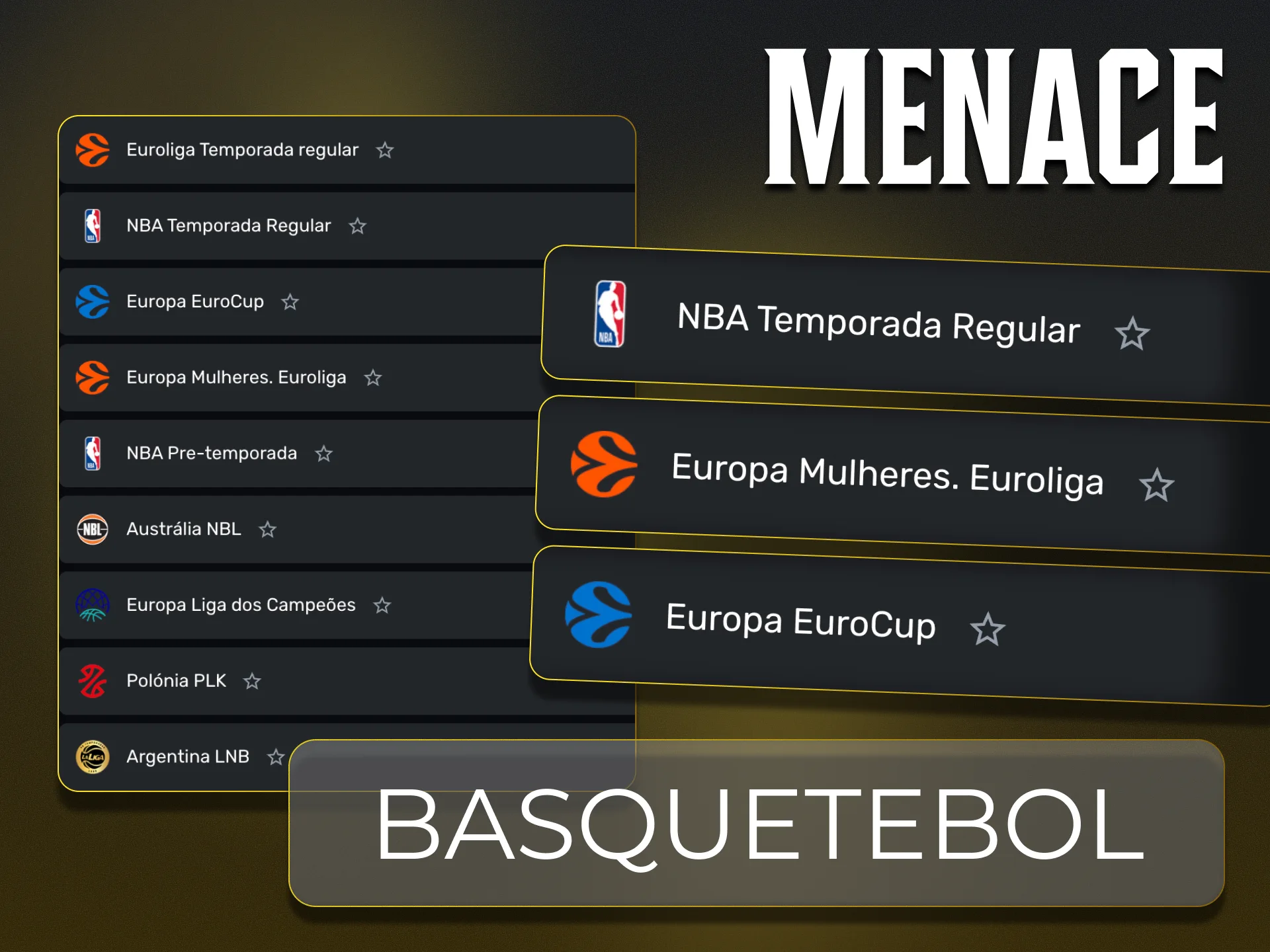 Aposte no basquetebol com a plataforma Menace King.