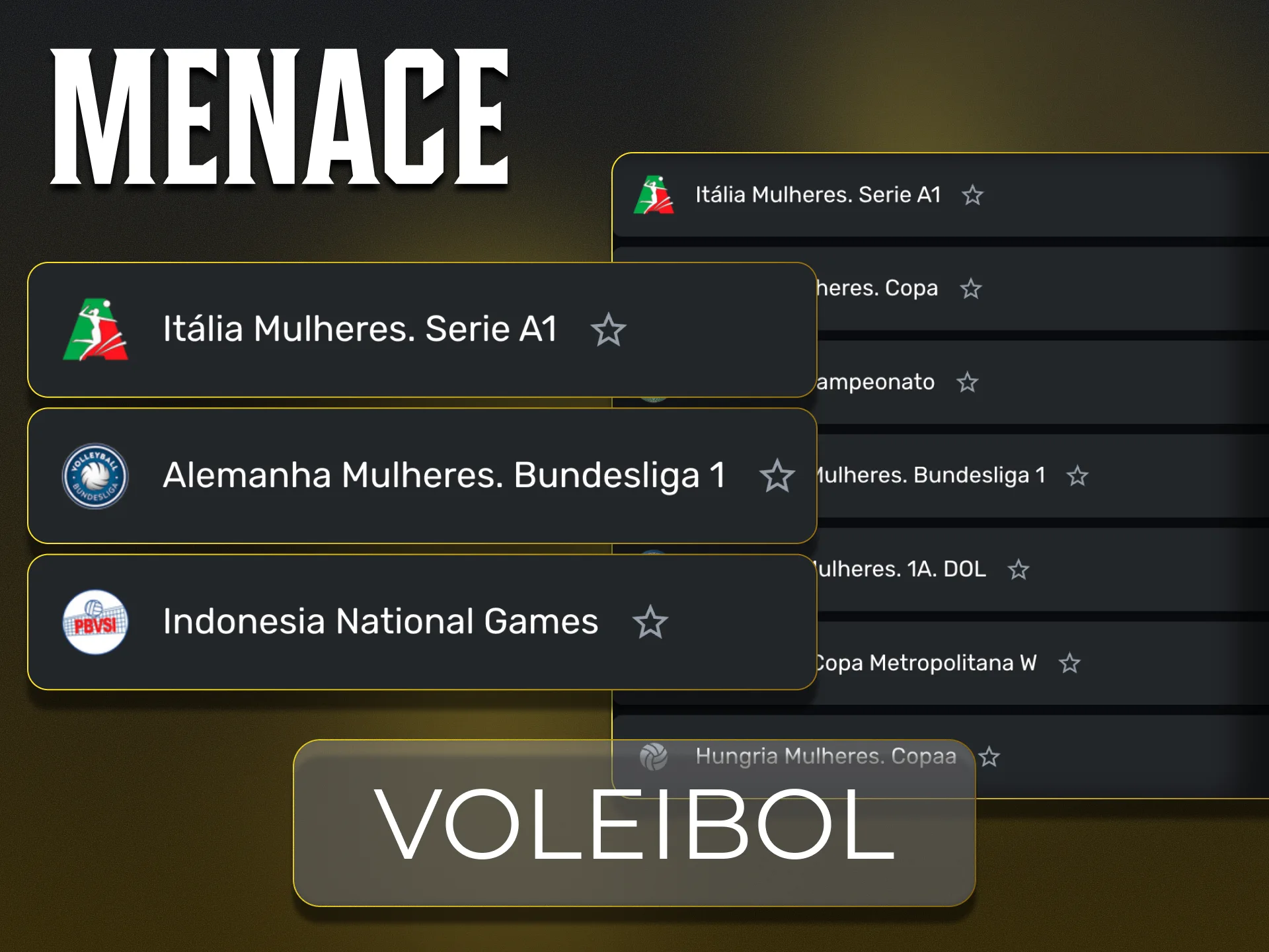 Menace King cobre os principais torneios de voleibol.