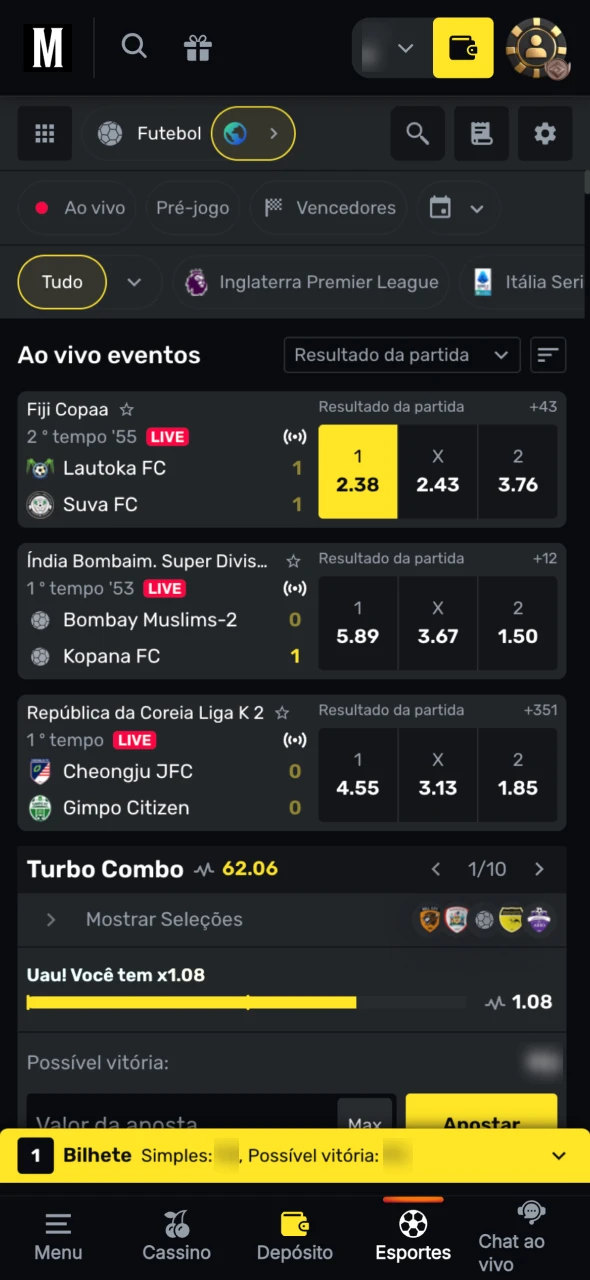 Selecione qualquer secção na aplicação Menace King.