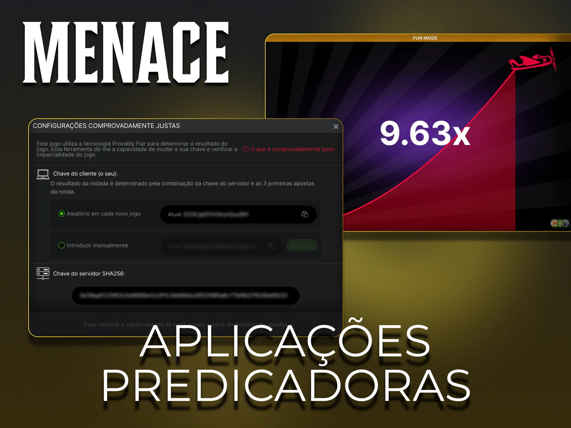 Não tente prever os resultados do jogo Menace King Aviator.