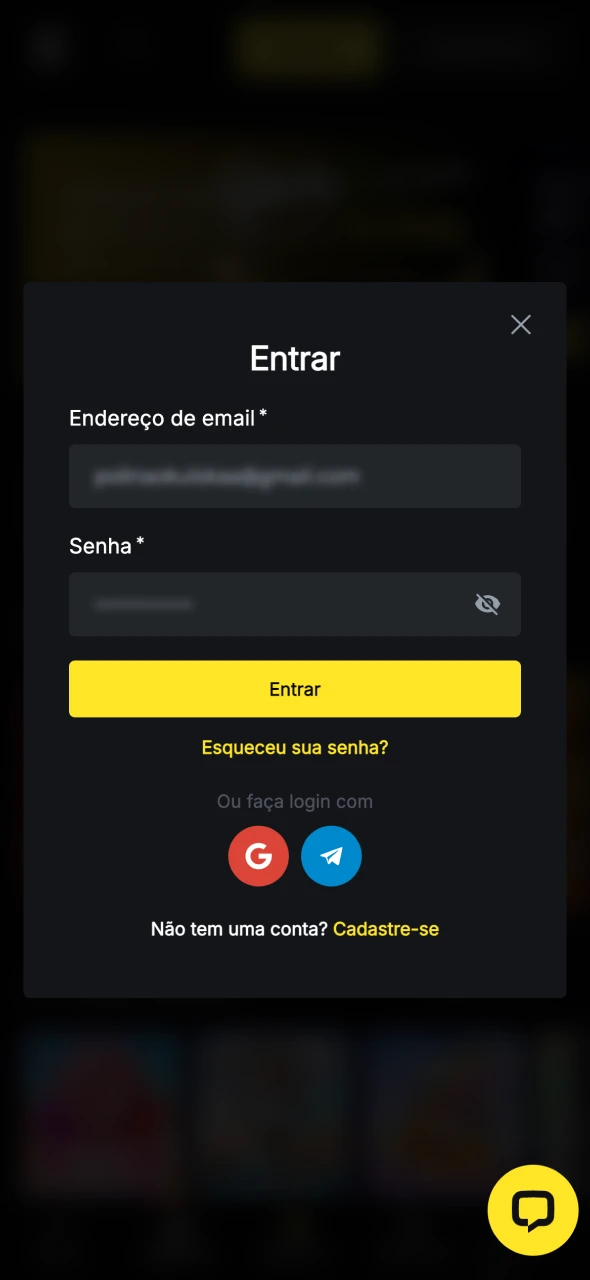Inicie sessão na sua conta Menace King.