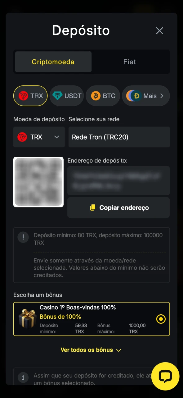 Deposite fundos na sua conta de jogo Menace King.