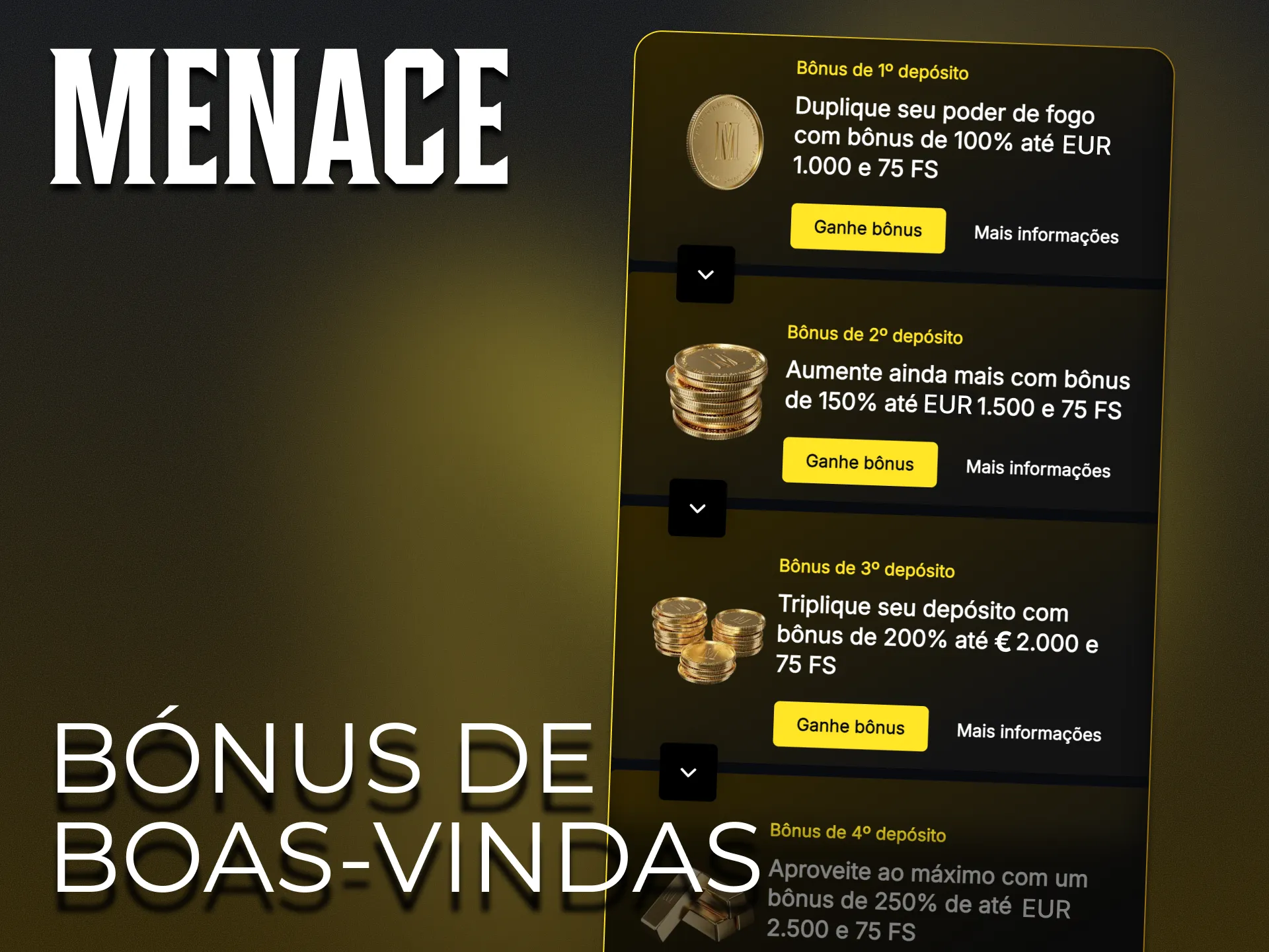 Aproveite o bónus de boas-vindas do Menace King.