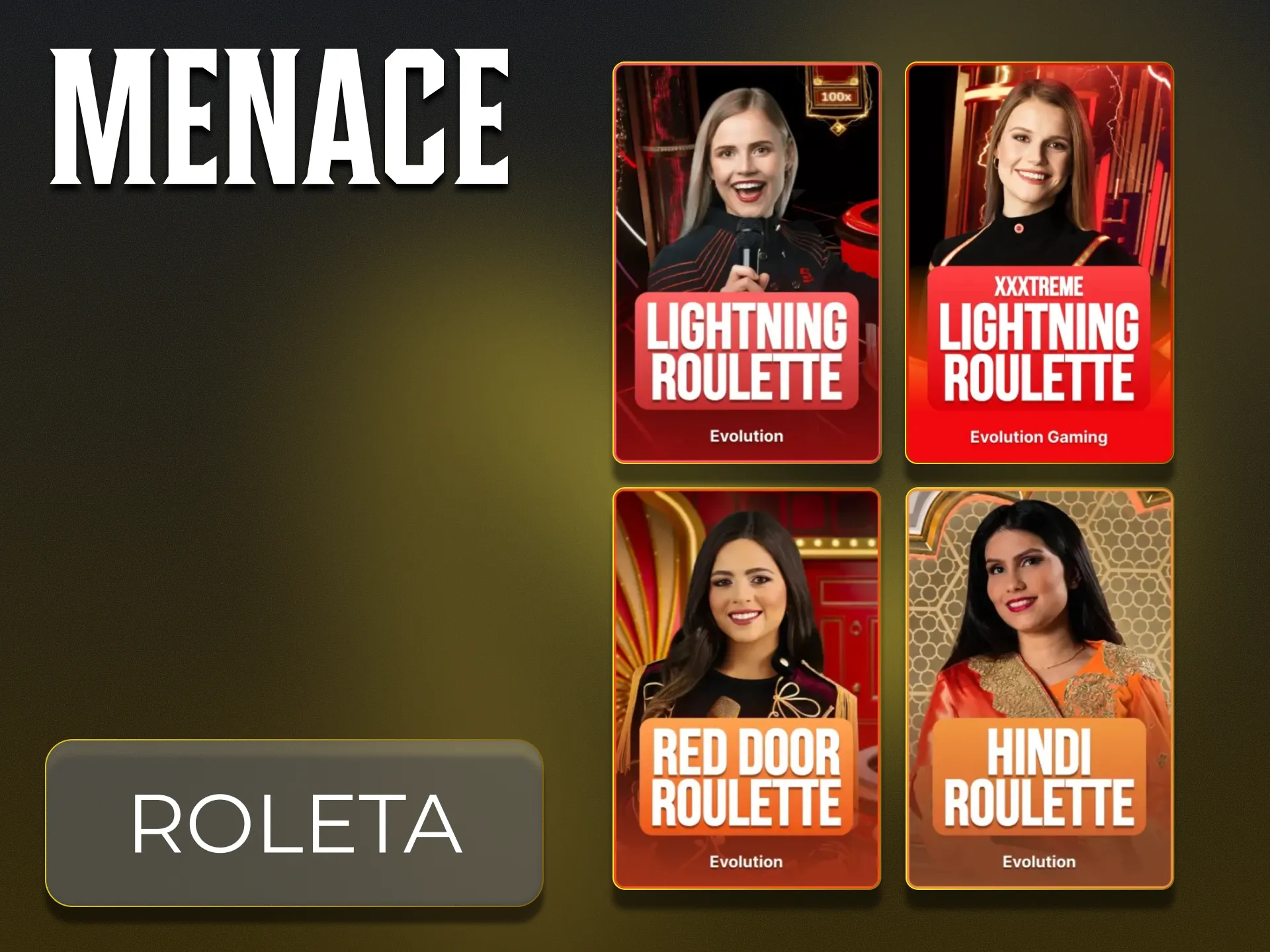 Faça apostas nos jogos de Roleta no Menace King.