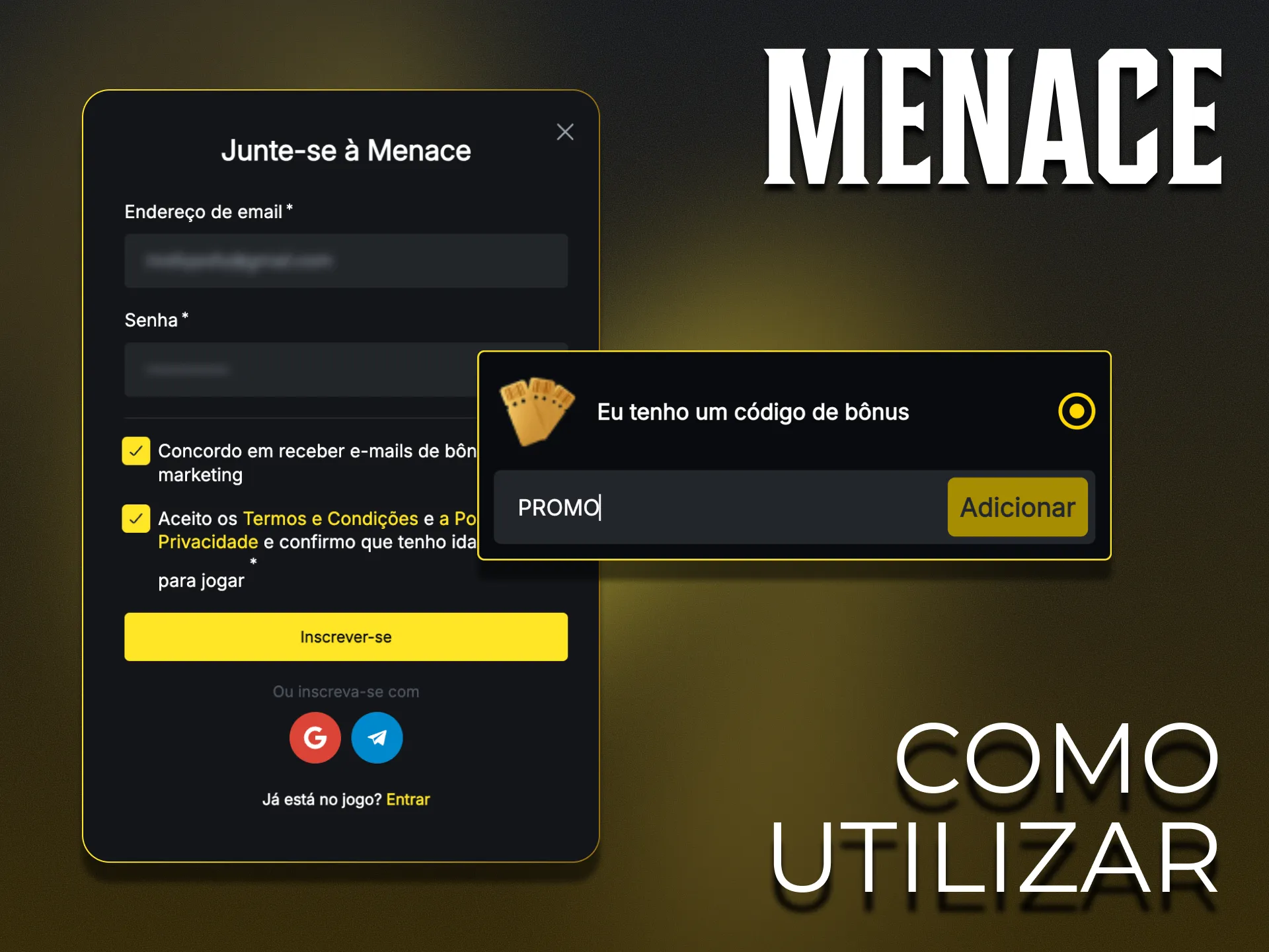 Aprenda a usar o código promocional Menace King.