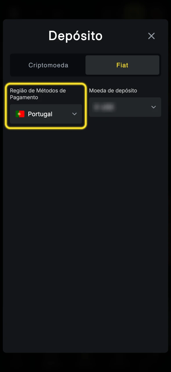 Altere o campo Métodos de pagamento para a região em Menace King.