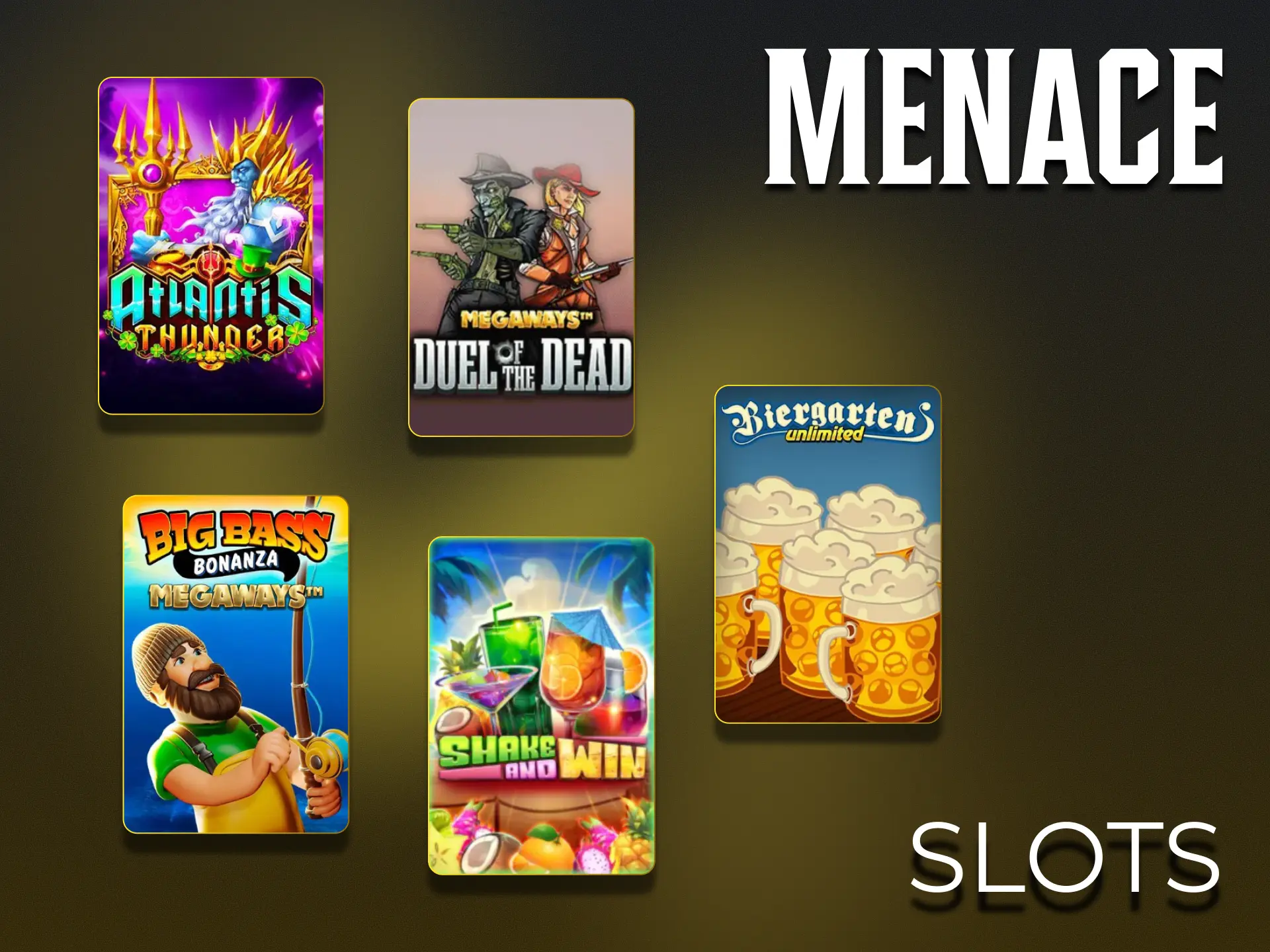 Explore muitos jogos de slot no Menace King.