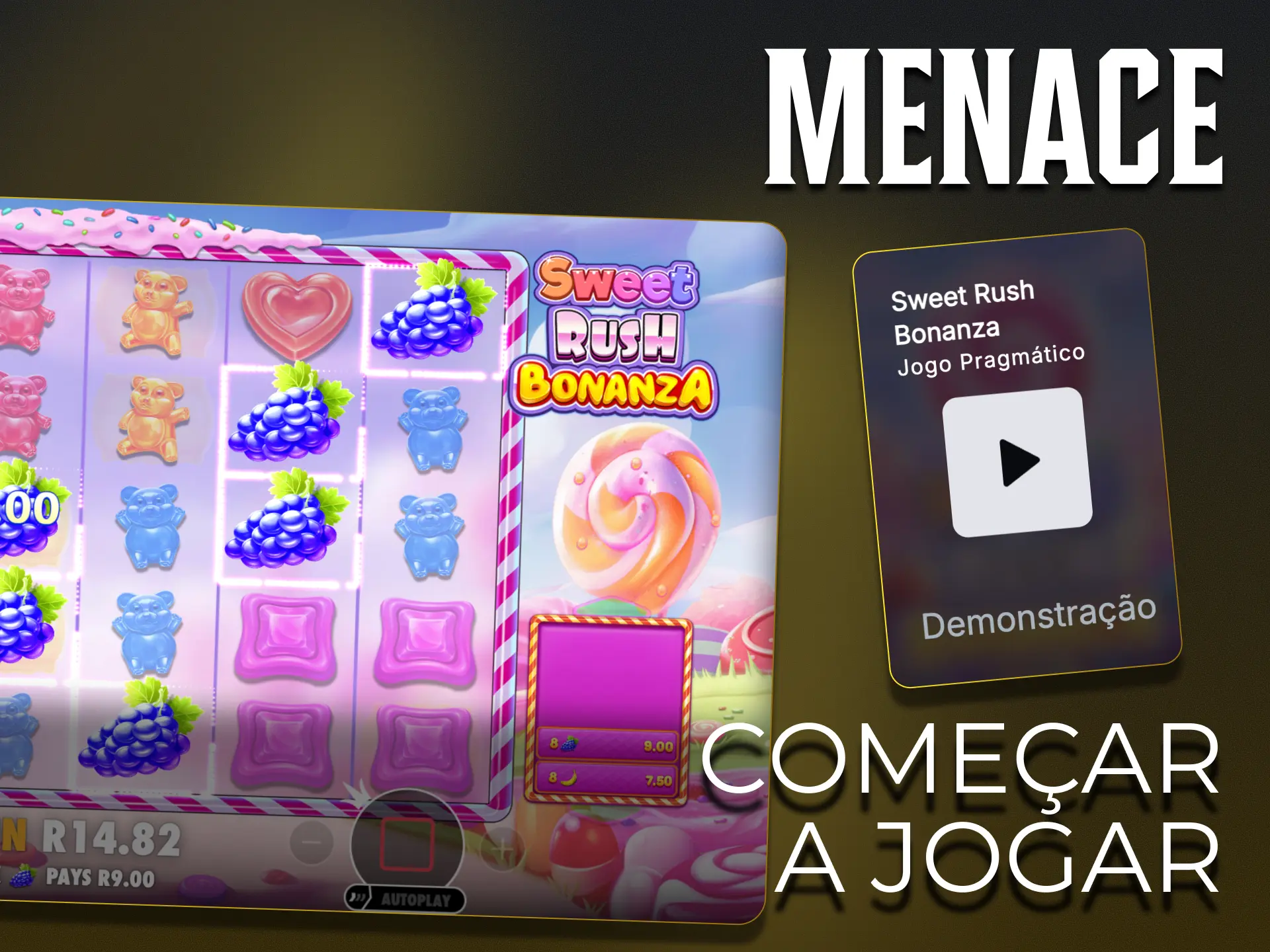 Começar a jogar slots no Menace King é rápido e fácil.