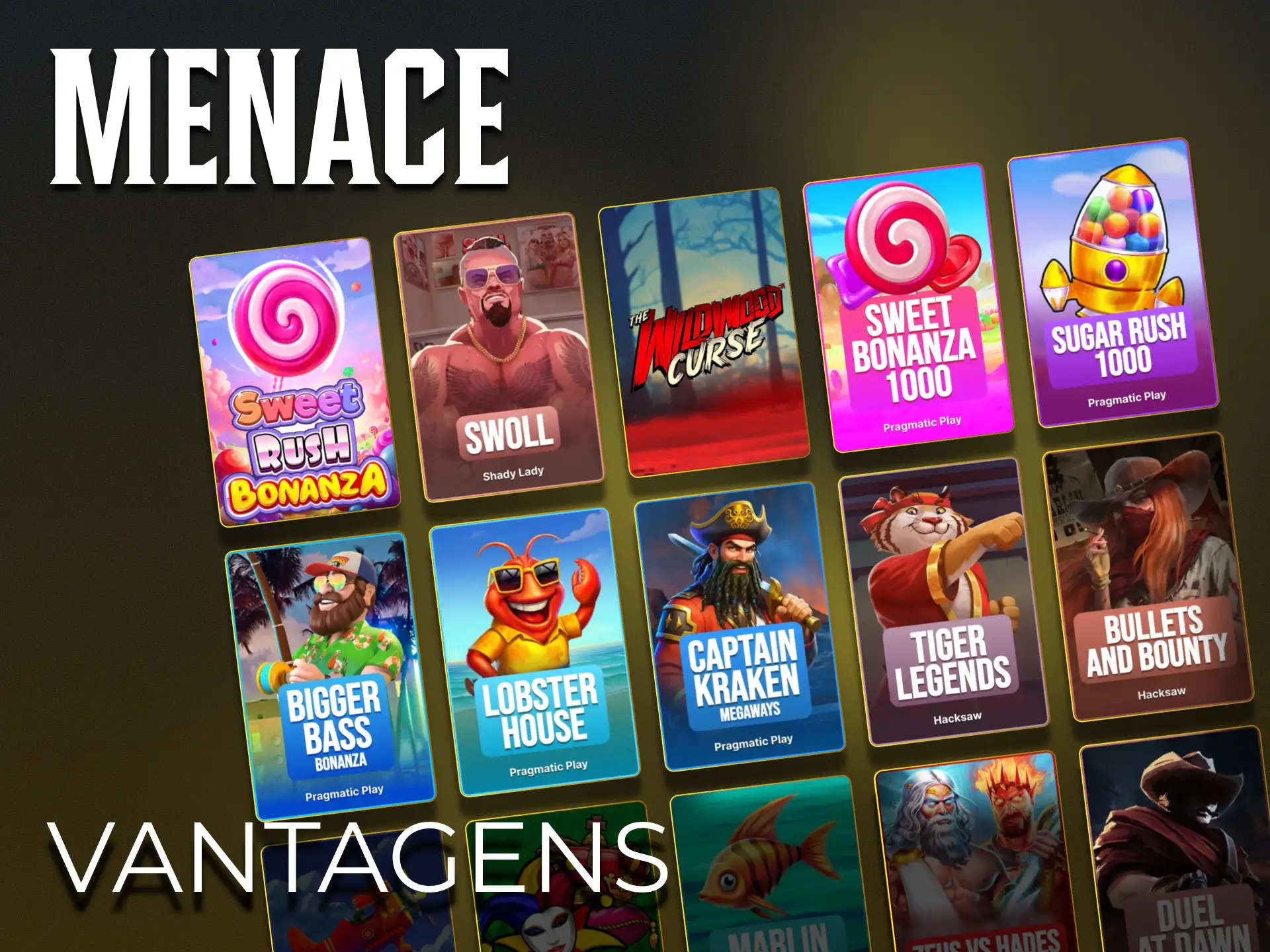 A Menace King oferece slots de alta qualidade na plataforma.