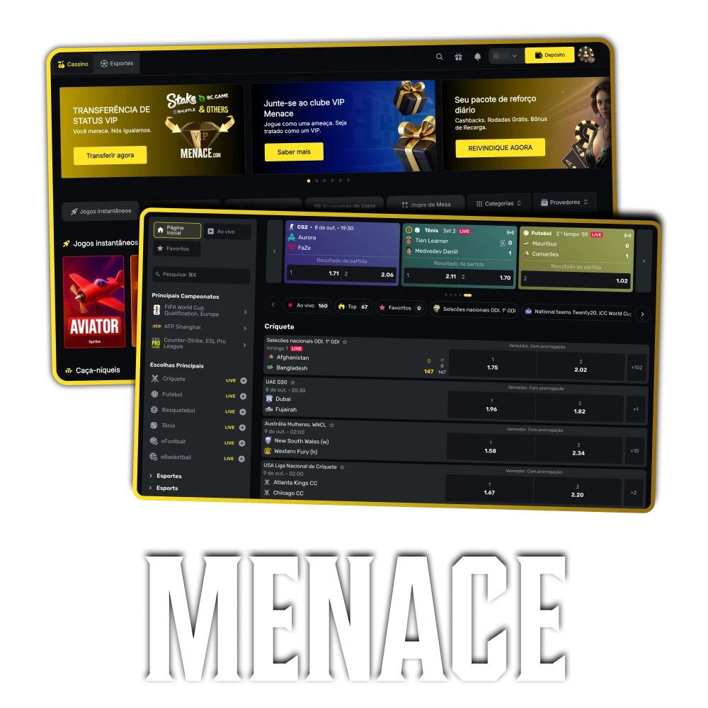 A Menace King é uma casa de apostas online oficial e legal.