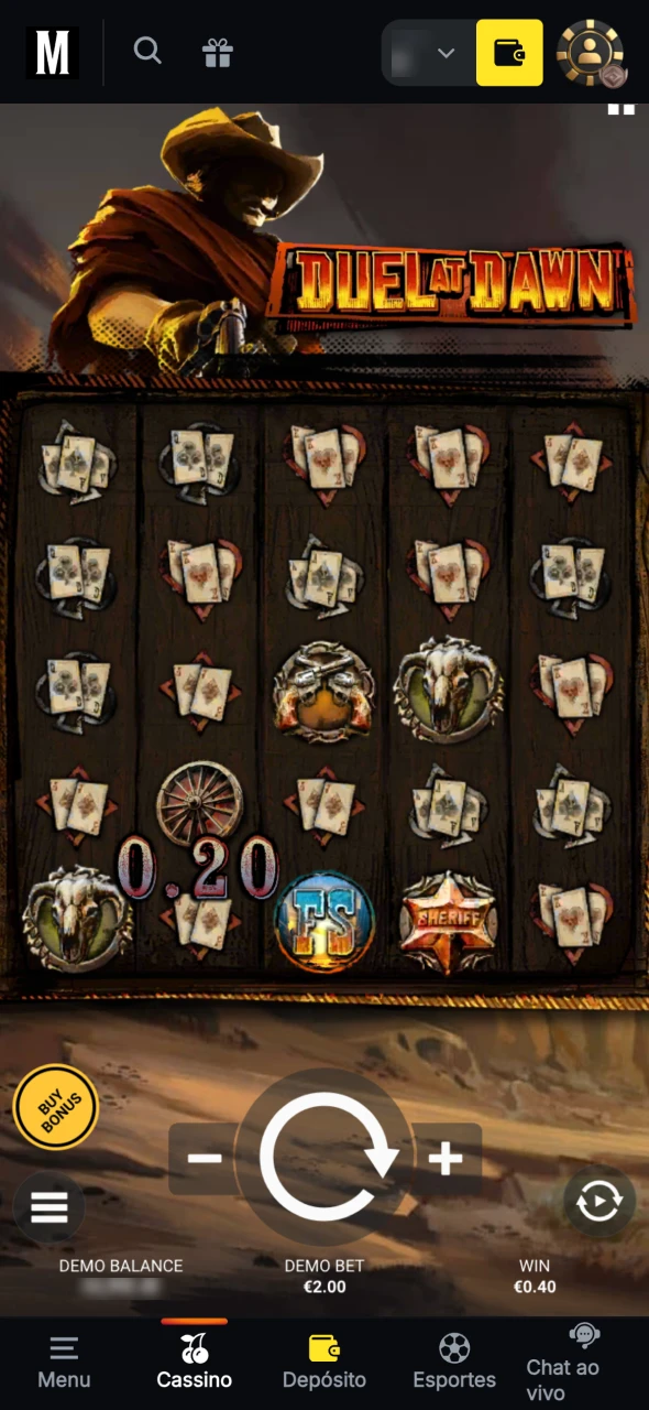 Comece a jogar e a fazer apostas no Menace King.